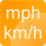 Simple speedometer km/h - mph icon