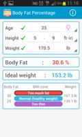 Body Fat % Calculator Affiche