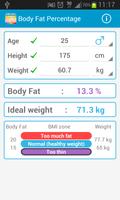 Body Fat % Calculator capture d'écran 1