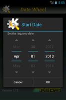 Date Wheel Calc Free capture d'écran 1