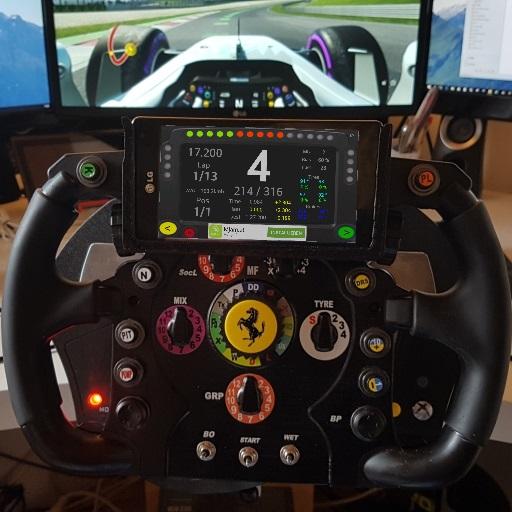 F1 2017 / F1 2018 wheel display (dashboard)