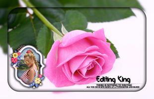 Pink Rose Photo Frames تصوير الشاشة 1