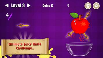 Splashy knife hit: idle knife throw to juicy fruit capture d'écran 1