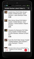 Hrithik Roshan Latest Video Songs capture d'écran 1
