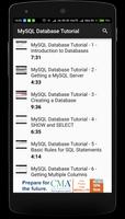 MySQL Database Tutorial captura de pantalla 1