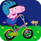 papa pig bike ícone