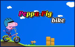 papa pig bike Affiche