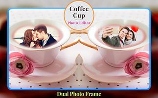 Coffee Cup Photo Editor - Dual Photo Frame تصوير الشاشة 1