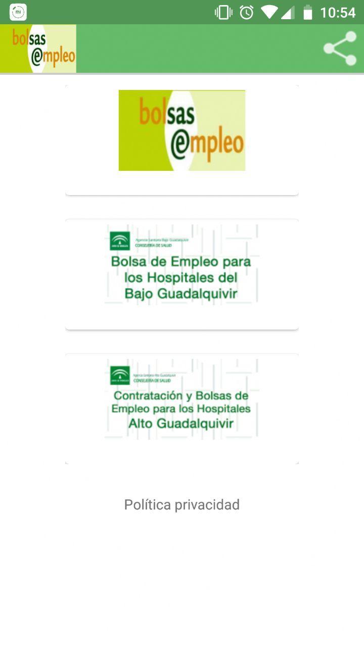 Descarga de APK de Bolsa de empleo SAS , alto y bajo Guadalquivir para  Android