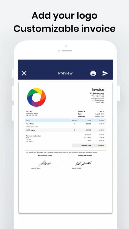 free invoice maker receipt billing estimator 2go for android apk