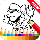 Coloring Book for Mario Fans icône