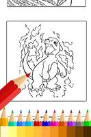 PokeMonster Coloring Book New Affiche