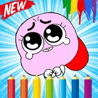 Poster coloring books for kids : gumballl heros