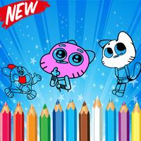 coloring books for kids : gumballl heros screenshot 2