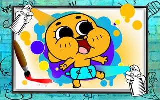 Gumballl : Coloring for Darwin Affiche
