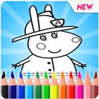 Peepa pig Coloring book icono