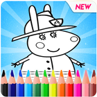 Peepa pig Coloring book icon