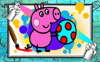 Peepa pig Coloring book Ekran Görüntüsü 1