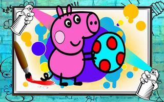 Peepa pig Coloring book 스크린샷 1