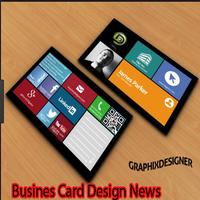 Busines Card Design Nachrichten Plakat