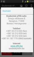 Studentski eFM radio capture d'écran 3