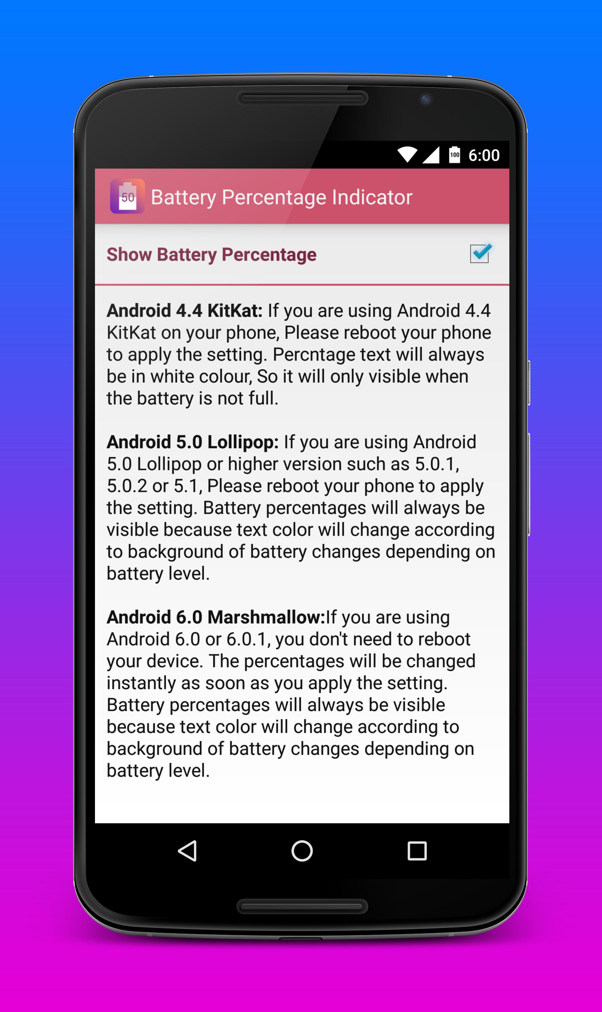 Battery Percentage Indicator for Android - APK Download