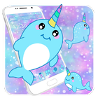 Baby Unicorn Whales Theme icône