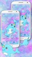 Baby Unicorn Whales Theme captura de pantalla 2