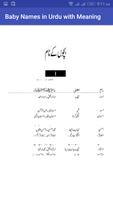 Baby Names in Urdu with Meaning Affiche