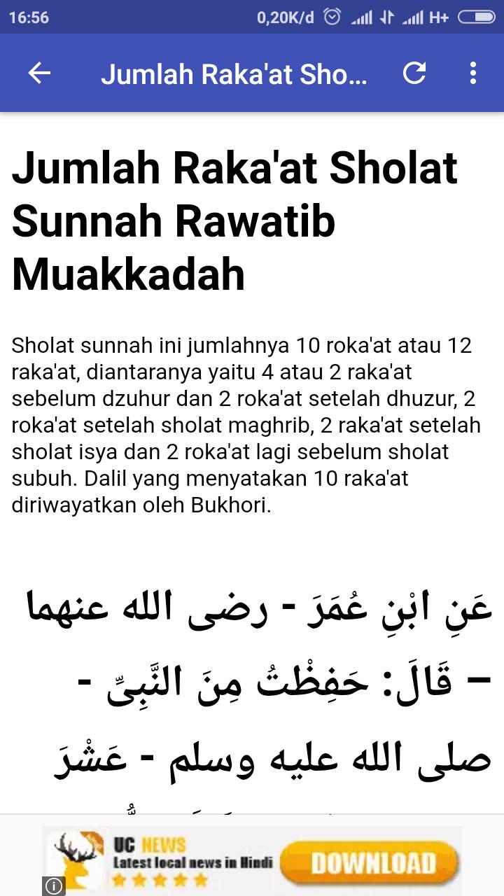 Niat Sholat Badiyah Isya