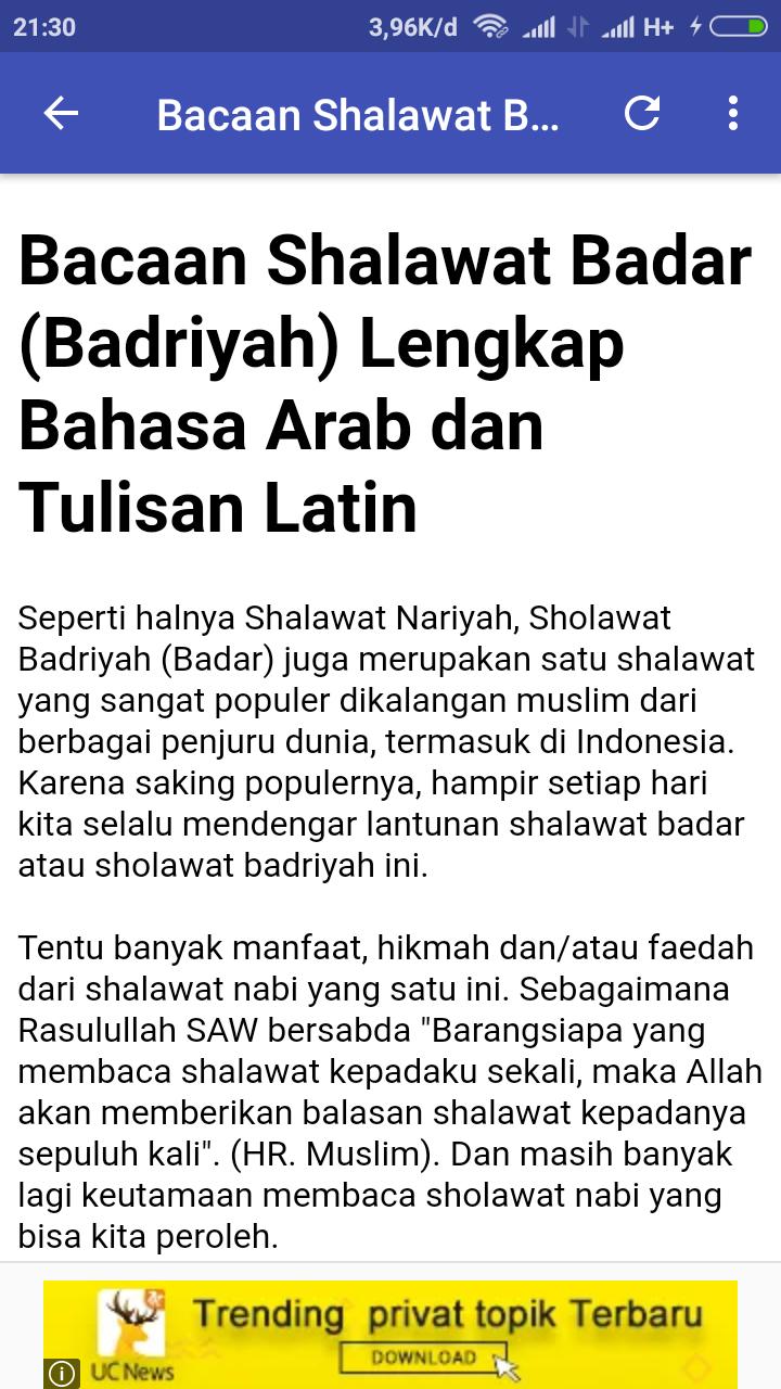 Bacaan Sholawat Badar For Android Apk Download