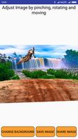 Hill Station waterfall 3D Background Photo Editor Affiche