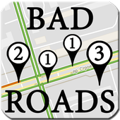 Detector of the bad roads icon