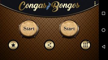 Congas and Bongos Affiche