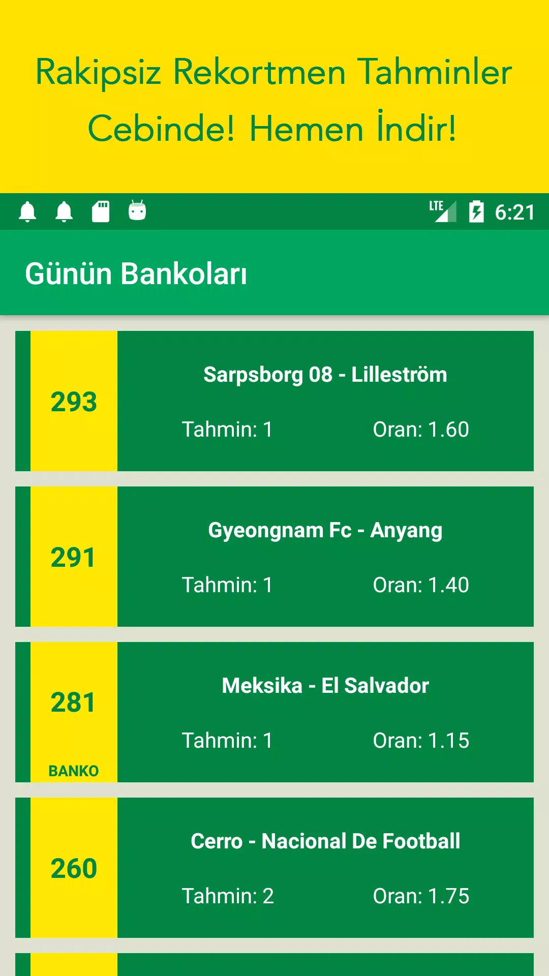 Banko Maçlar - Ücretsiz Rekortmen İddaa Tahminleri APK for Android Download