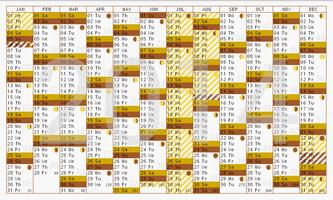 Year planner 2014 2015 free Affiche