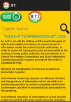 1 Schermata RTI Act India