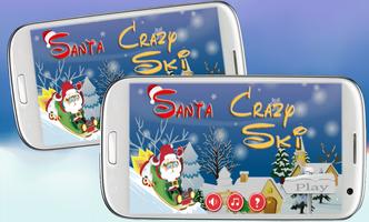 پوستر Santa Crazy Ski - christmas -