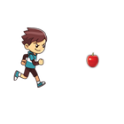 Running boy jumper icon