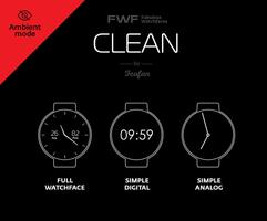 Clean Android Watch Face FWF スクリーンショット 1