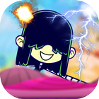 Lucy run adventure in mountains icon
