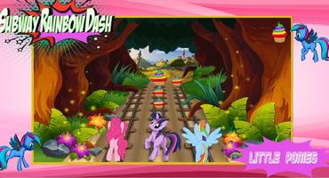 Rainbow Dash Subway Runner -prank little pony पोस्टर