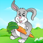 Rabbit And Carrots Run Game أيقونة