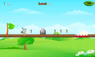 Rabbit And Carrots Run Game تصوير الشاشة 1