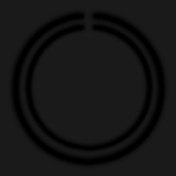 Black C-Circle Neon Clock icône