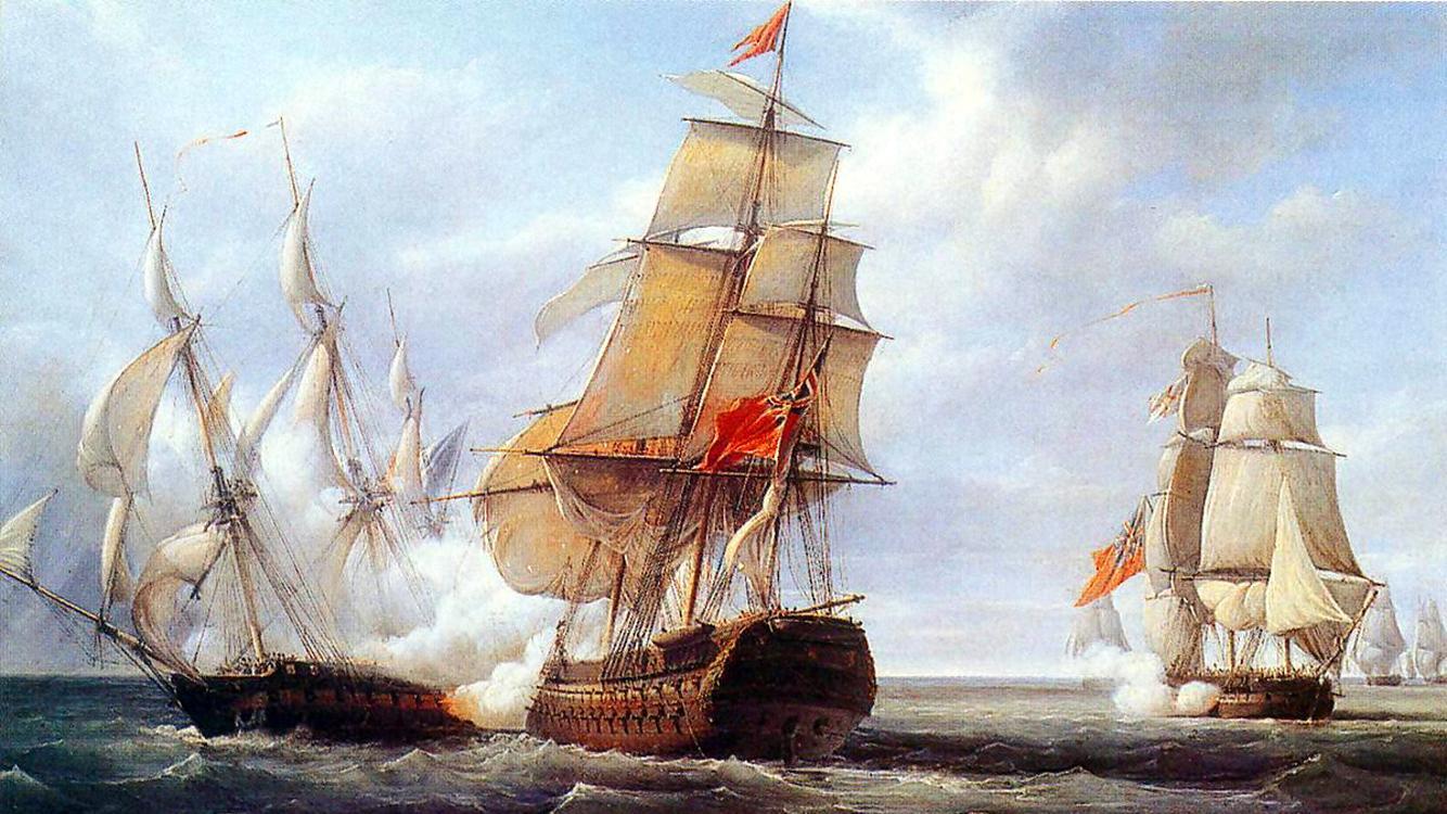Корабль 1 19. Королевский флот Великобритании 18 век. Парусный корабль Кристиан 18век. Турецкий линейный корабль XVIII века. Картины художника Покок Николас.
