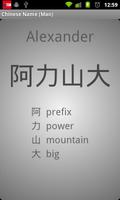 Chinese Name (Man) Affiche