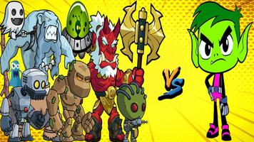 Beast boy Super Jungle Adventure Run 3D Titans Go Poster