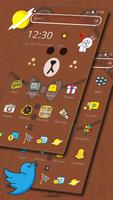 Brown Bear Cartoon Theme الملصق