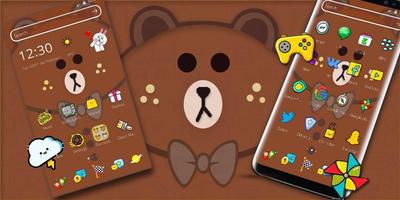 Brown Bear Cartoon Theme captura de pantalla 3